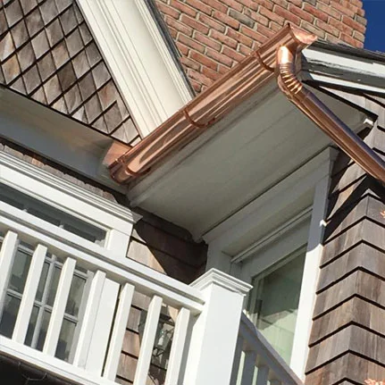 copper gutter installation Farmingville ny